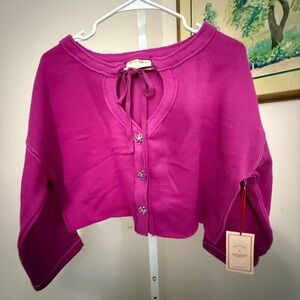 Lovefool Cropped Long Sleeve Top. NWT. Size Large.